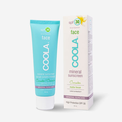 COOLA Mineral Face Sunscreen Cucumber Matte Finish, SPF30