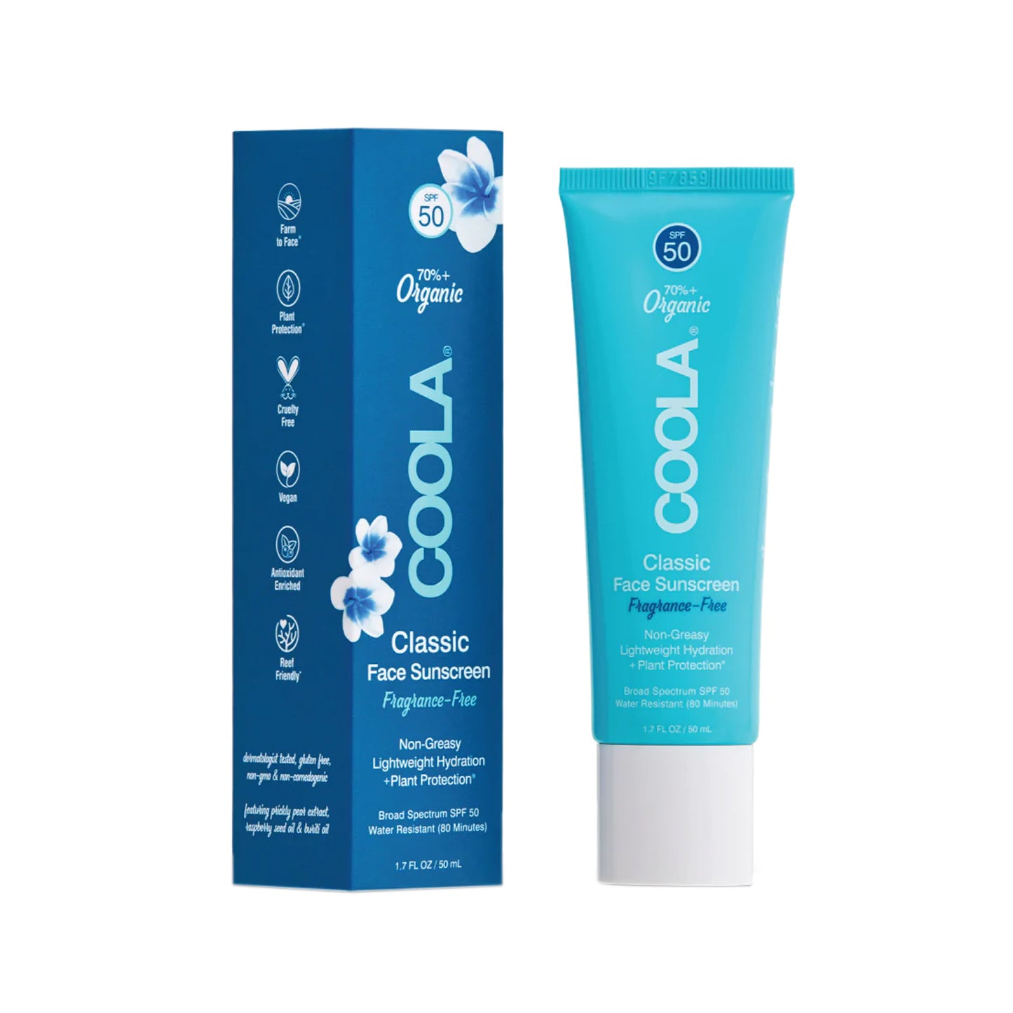 COOLA Classic Face Sunscreen, SPF 50- Fragrance Free