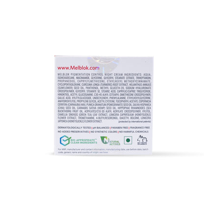 Melblok Pigmentation Control Night Cream