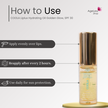 COOLA Liplux Hydrating Oil Golden Glow, SPF 30