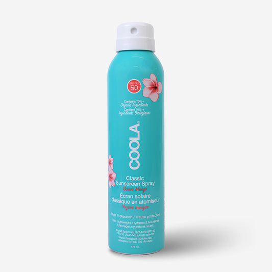 COOLA Classic Sunscreen Spray, SPF 50- Guava Mango