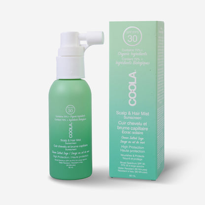 COOLA Scalp & Hair Mist Sunscreen Ocean Salt Sage, SPF 30