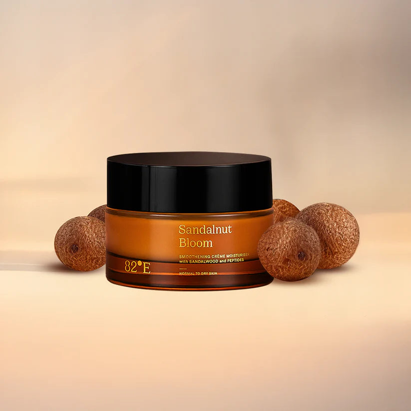 82°E Sandalnut Bloom Smoothening Creme Moisturiser with Sandalwood and Peptides