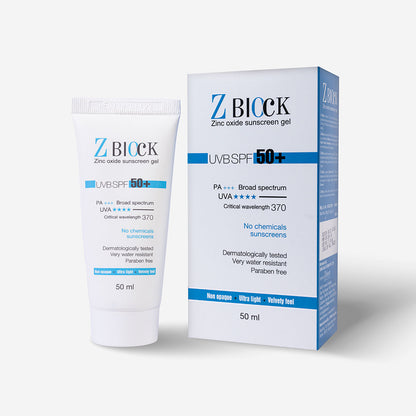 Z Block Zinc Oxide Sunscreen Gel with SPF 50+